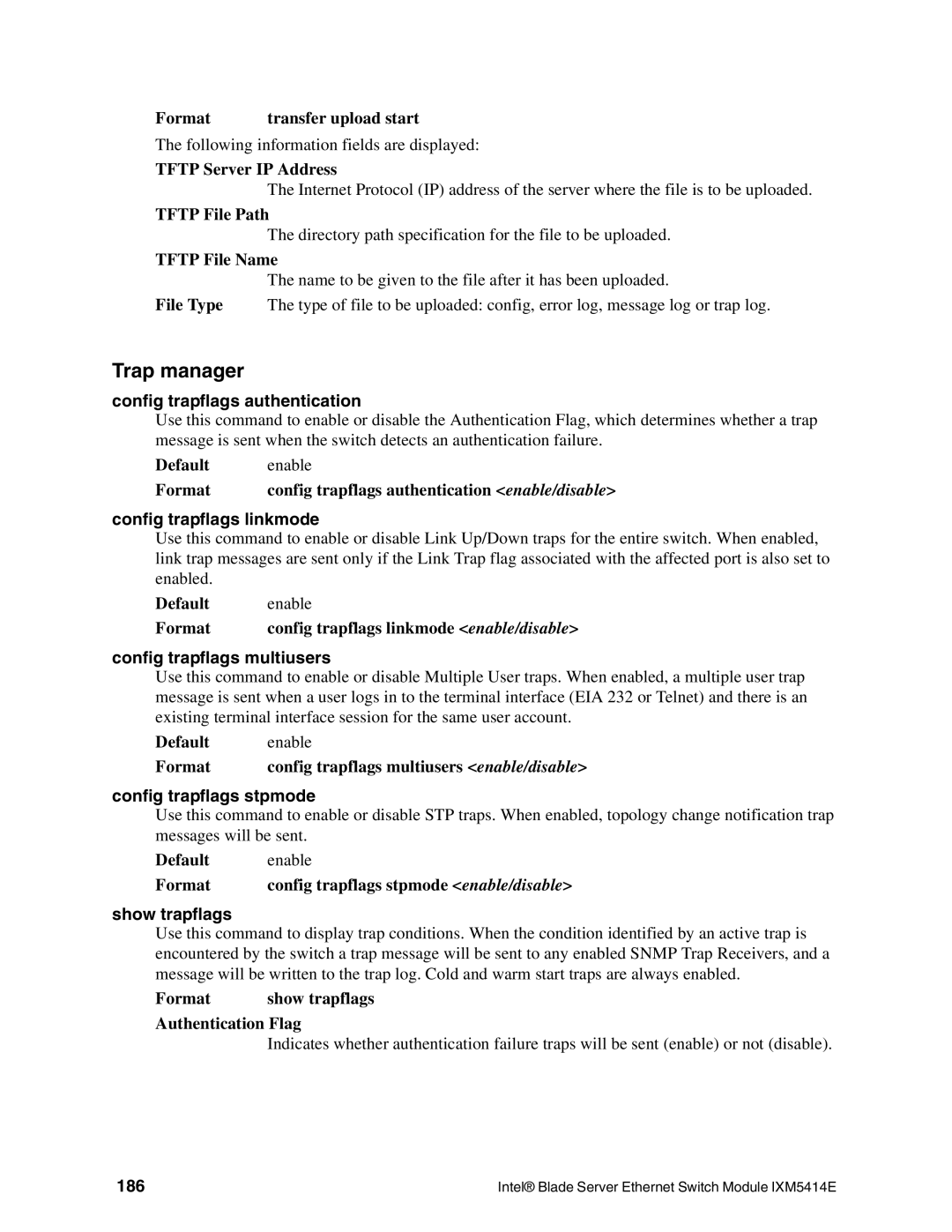 Intel IXM5414E manual Trap manager 