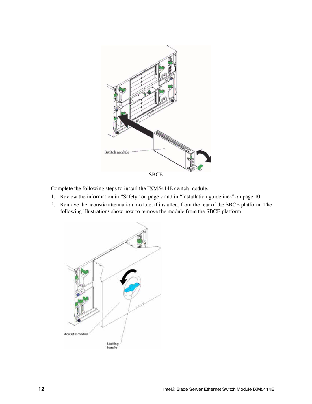 Intel IXM5414E manual Sbce 