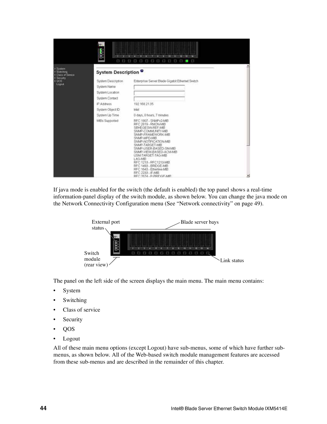 Intel IXM5414E manual Qos 