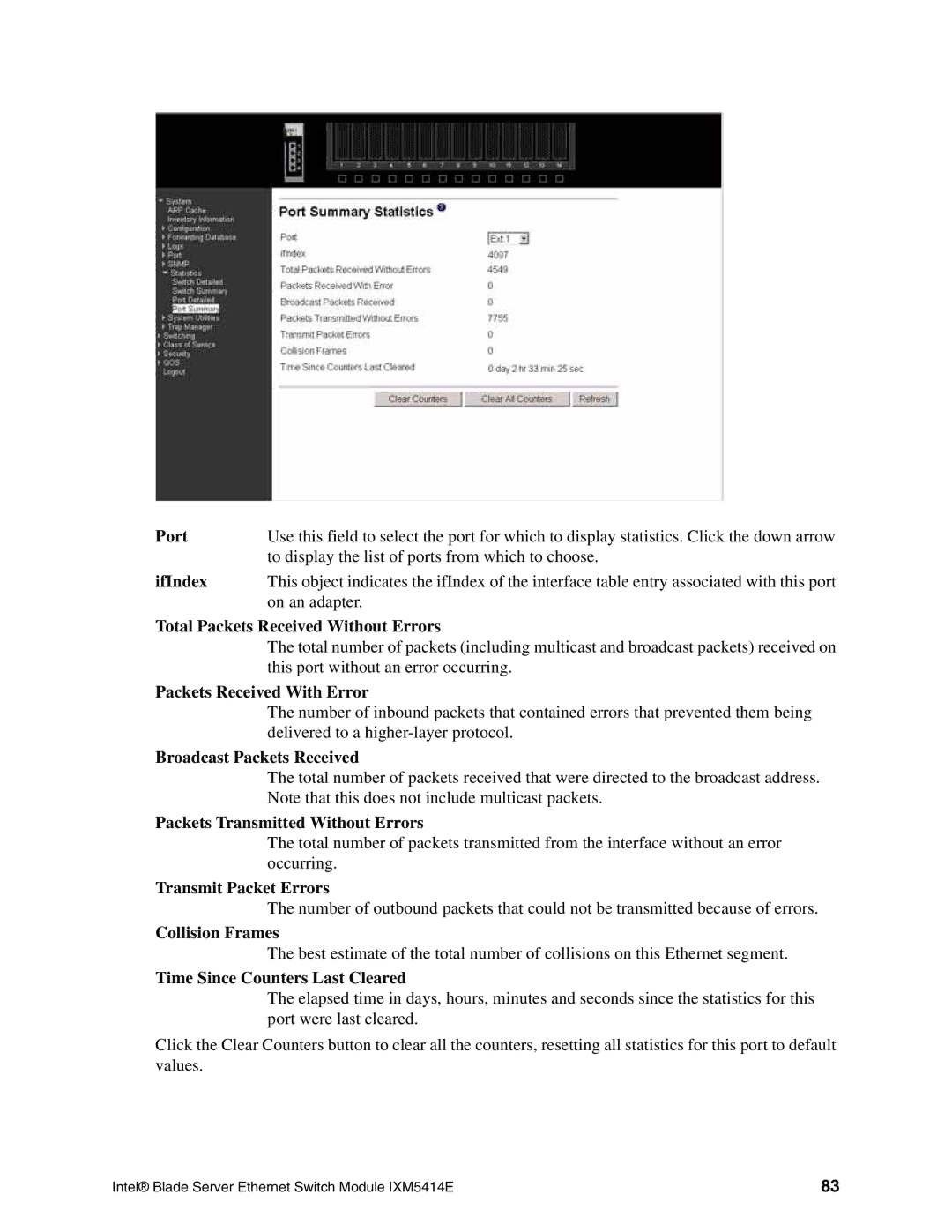 Intel IXM5414E manual Port, Collision Frames 