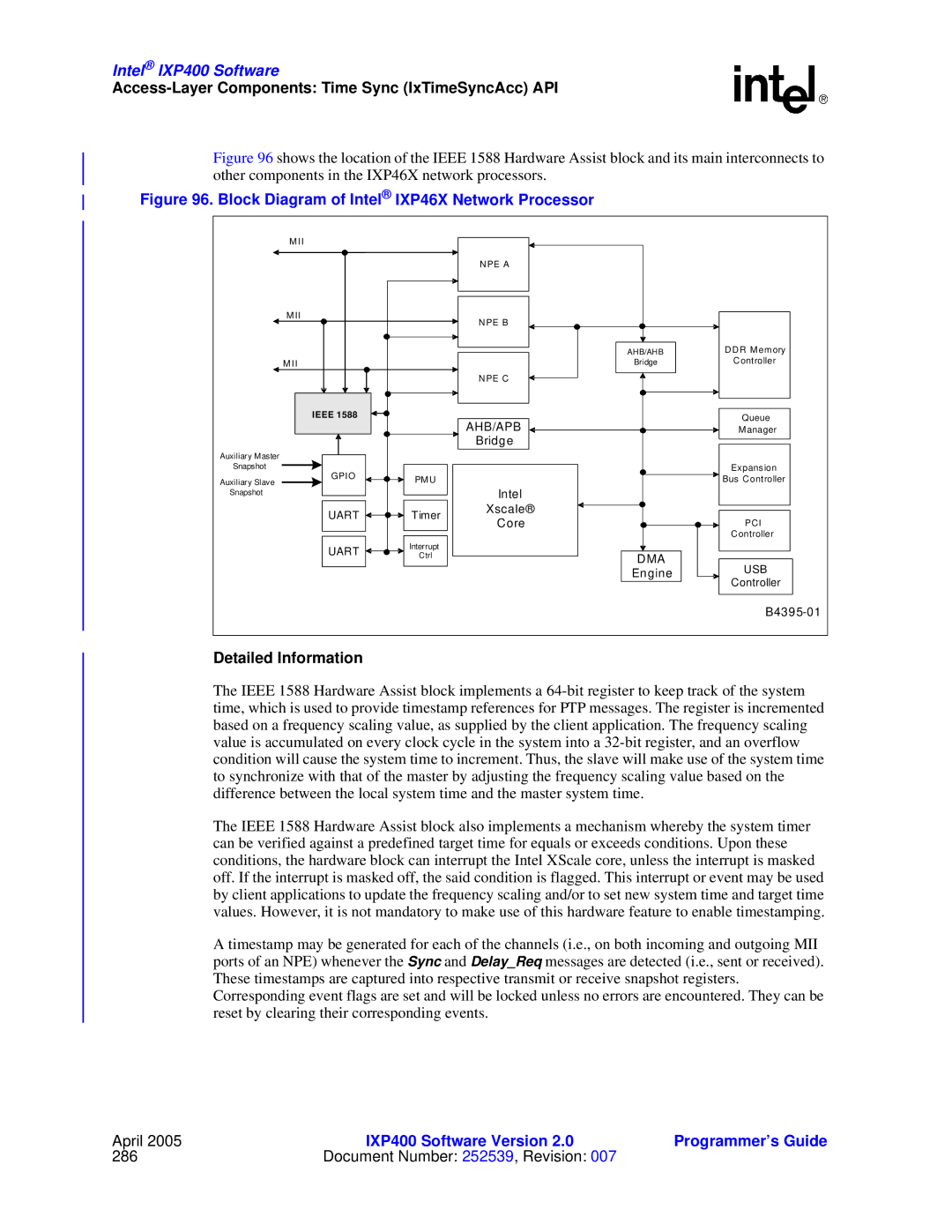 Intel IXP400 manual Block Diagram of Intel IXP46X Network Processor, Detailed Information 