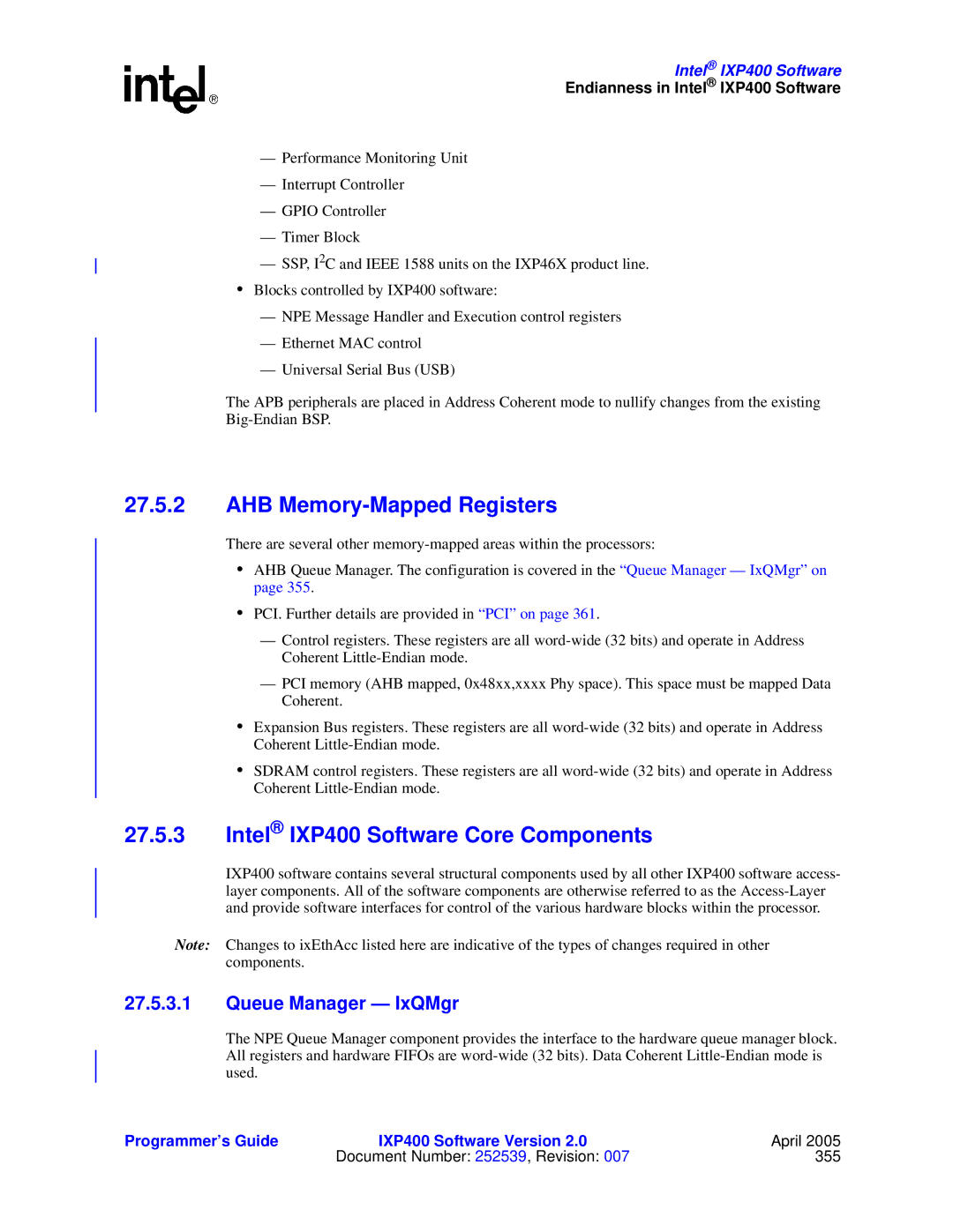 Intel IXP400 manual April 2005 