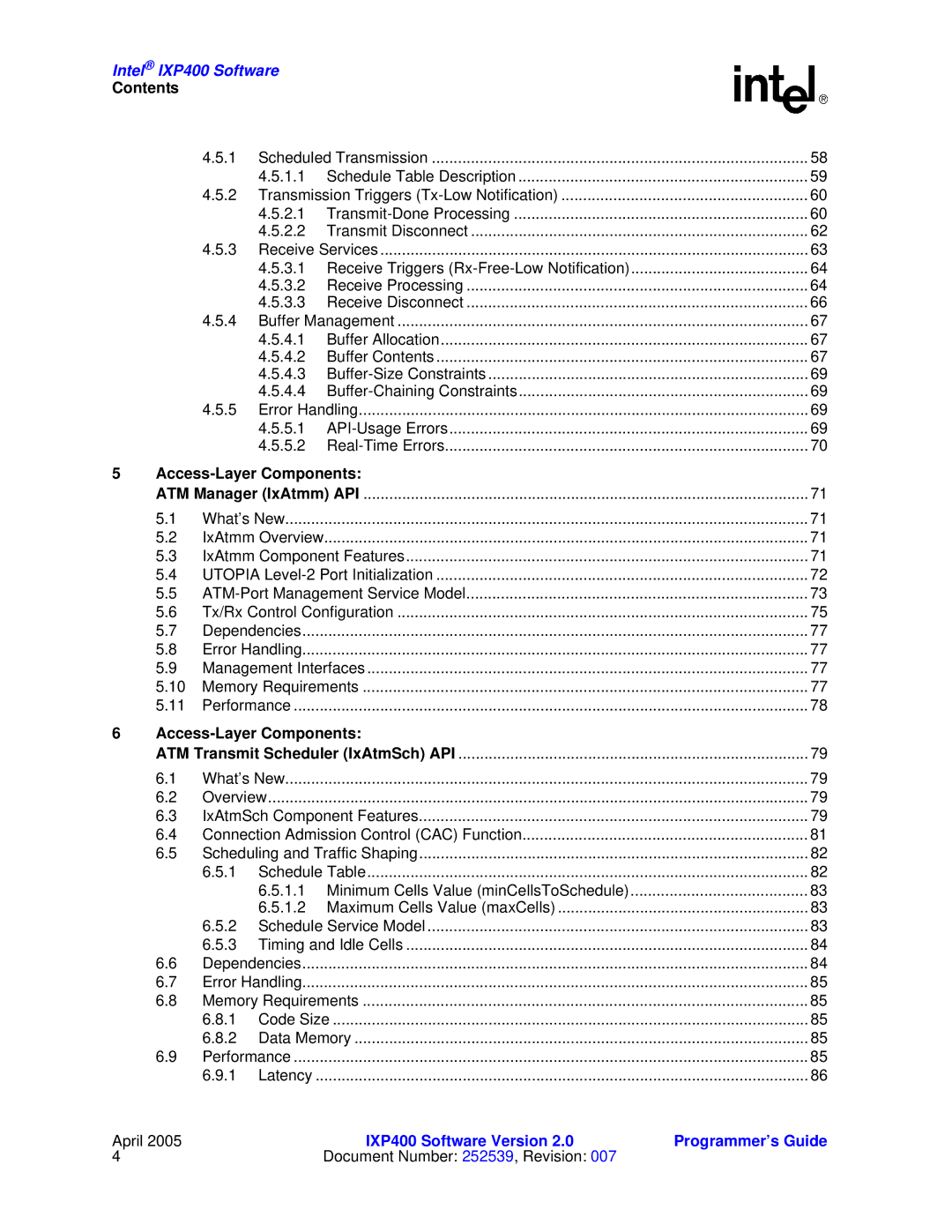 Intel IXP400 manual 1.1 