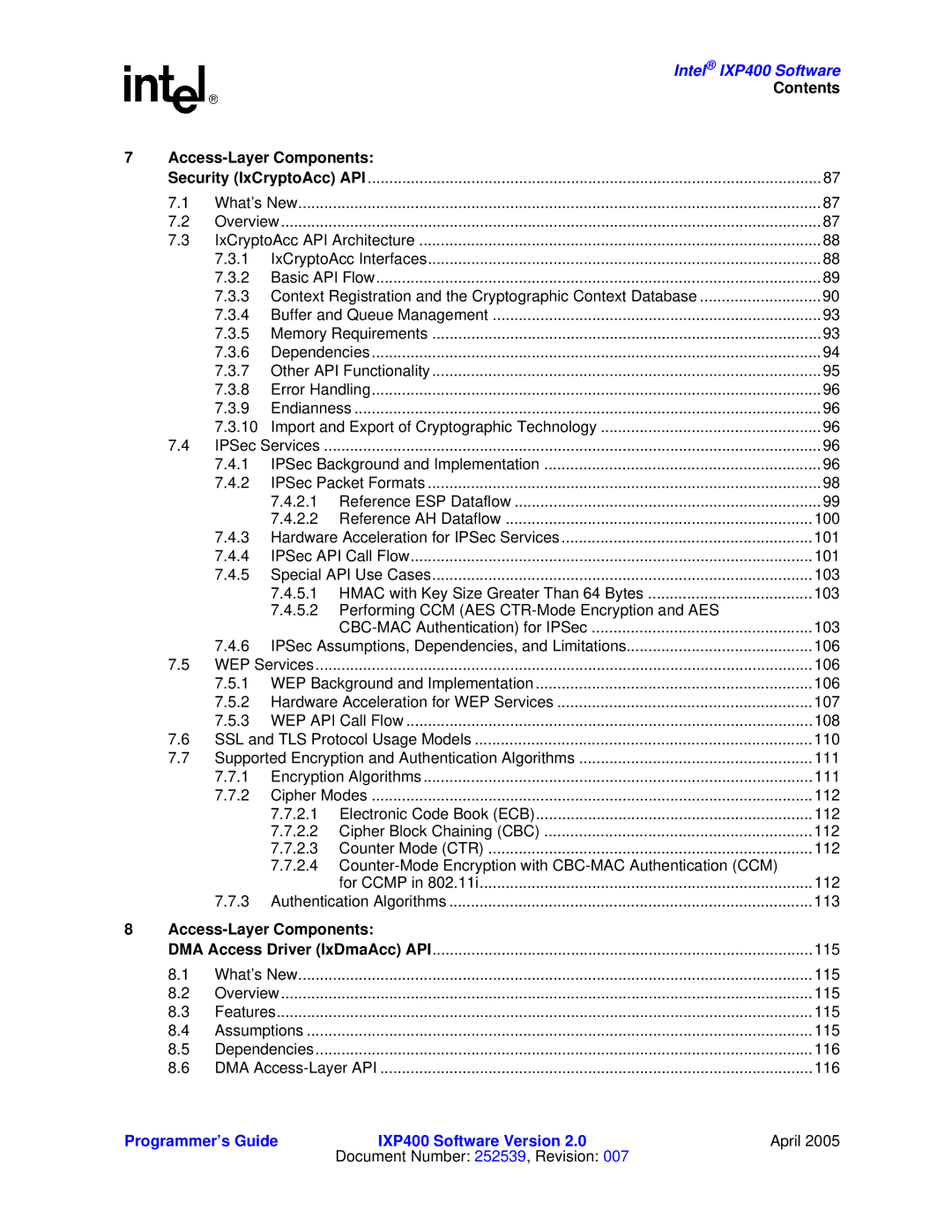 Intel IXP400 manual 100 