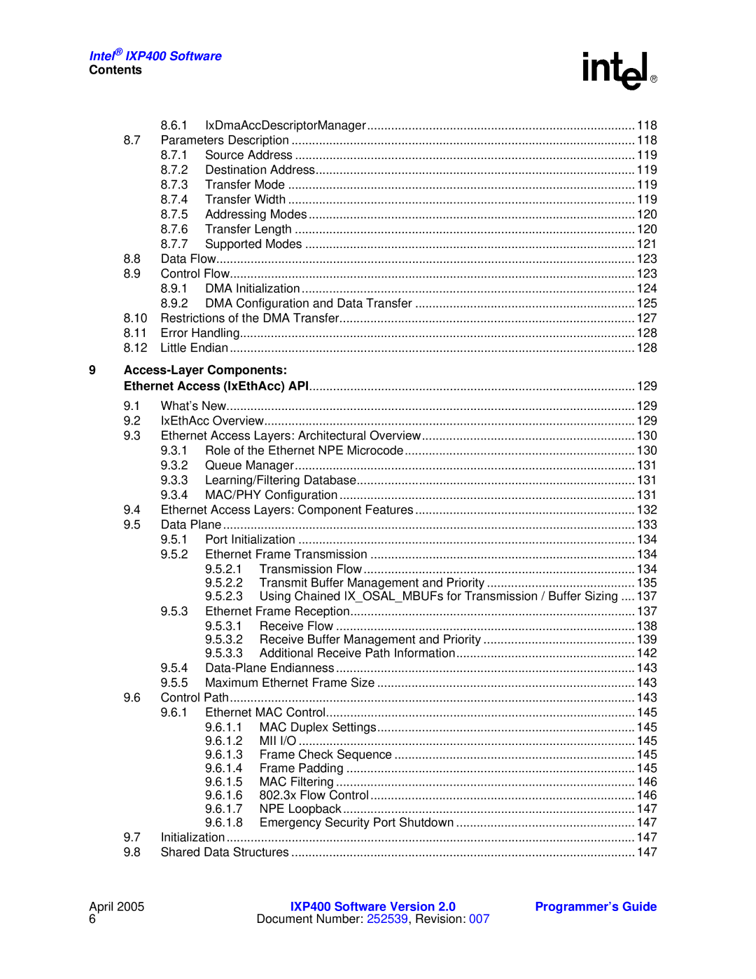 Intel IXP400 manual 118 