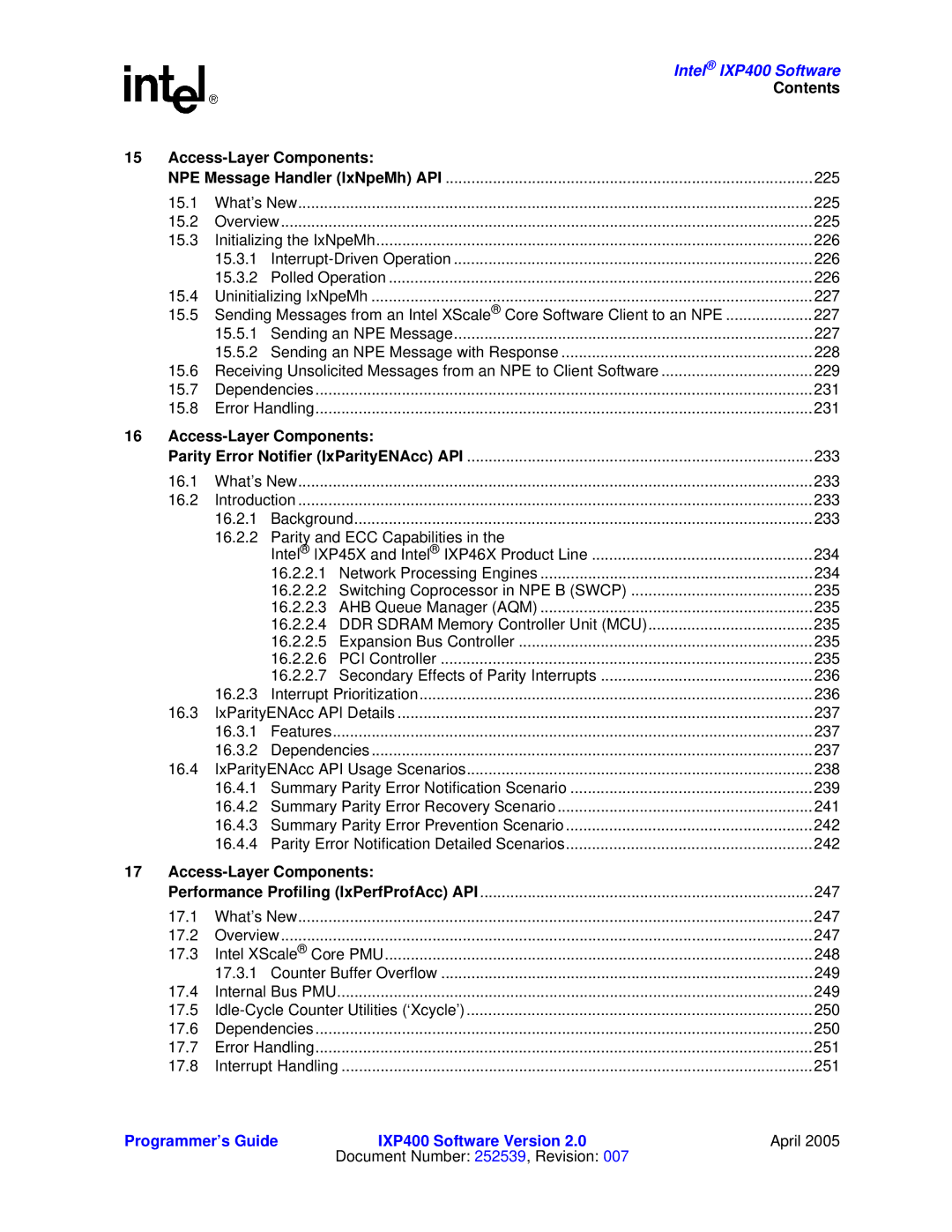 Intel IXP400 manual 225 