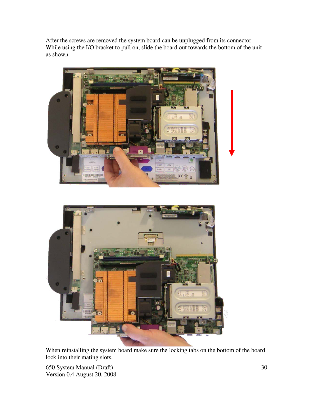 Intel J2 650 system manual 