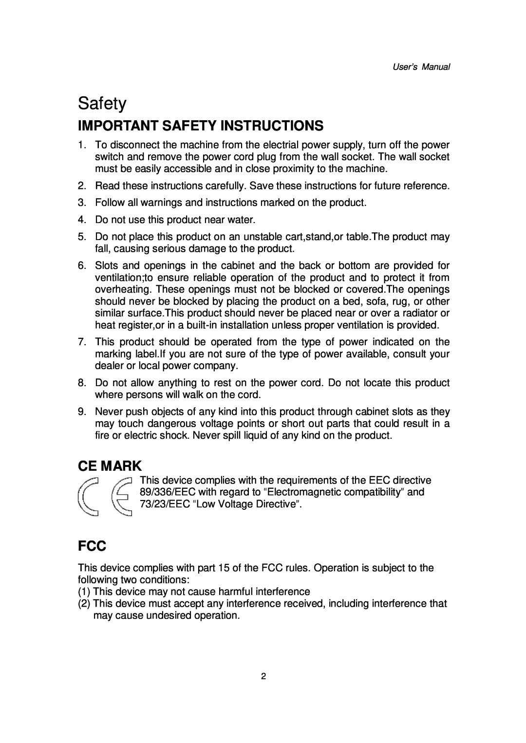Intel 48201201, Kiosk Hardware System user manual Important Safety Instructions, Ce Mark 