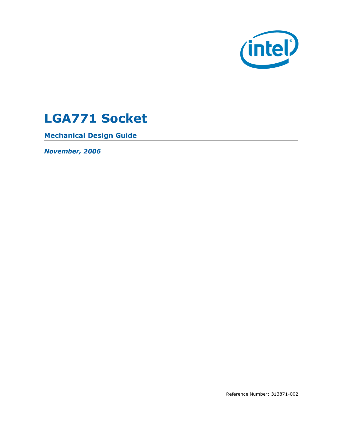 Intel LGA 771 manual LGA771 Socket, Mechanical Design Guide 