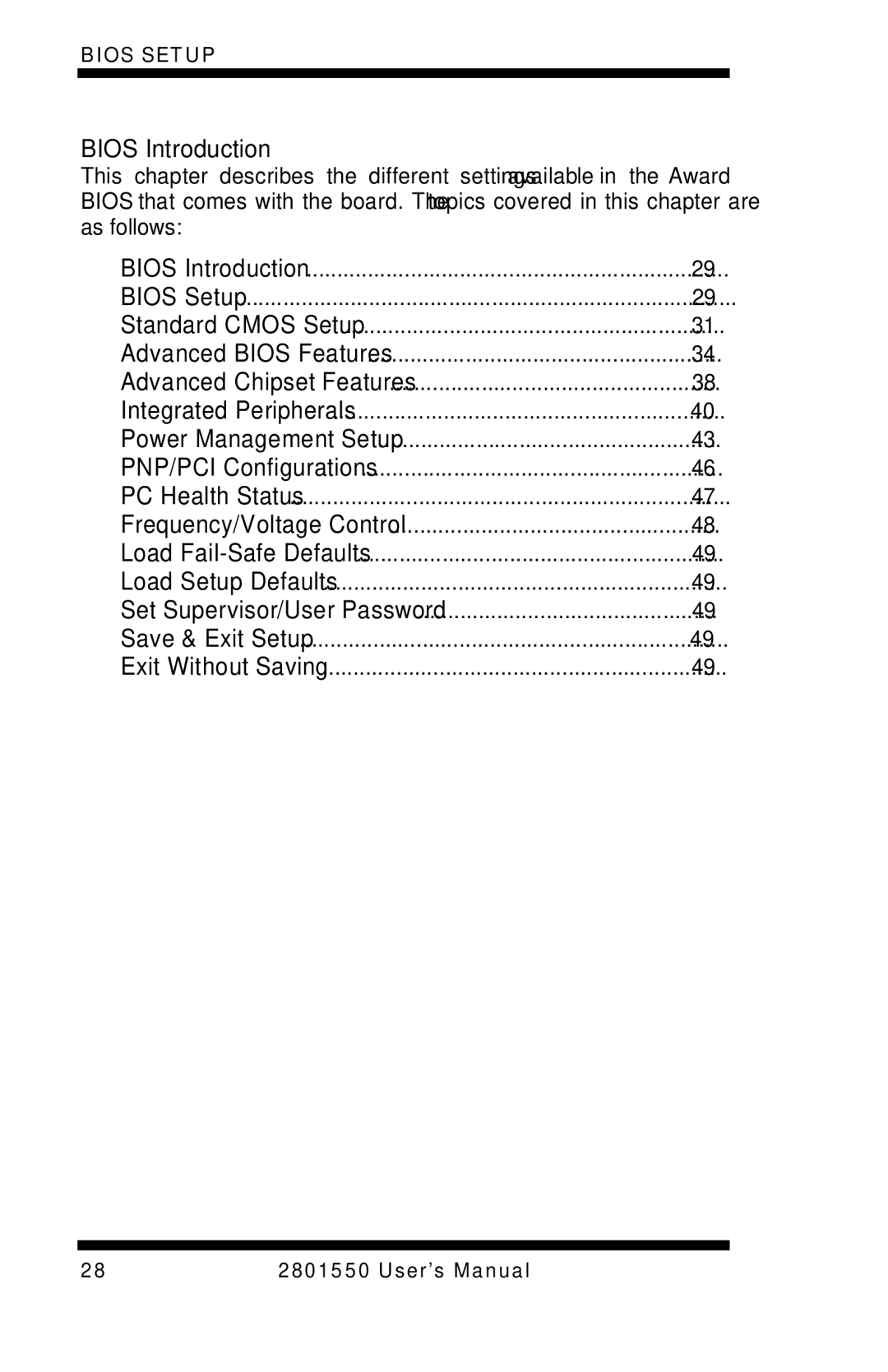 Intel LGA775 user manual Bios Introduction 