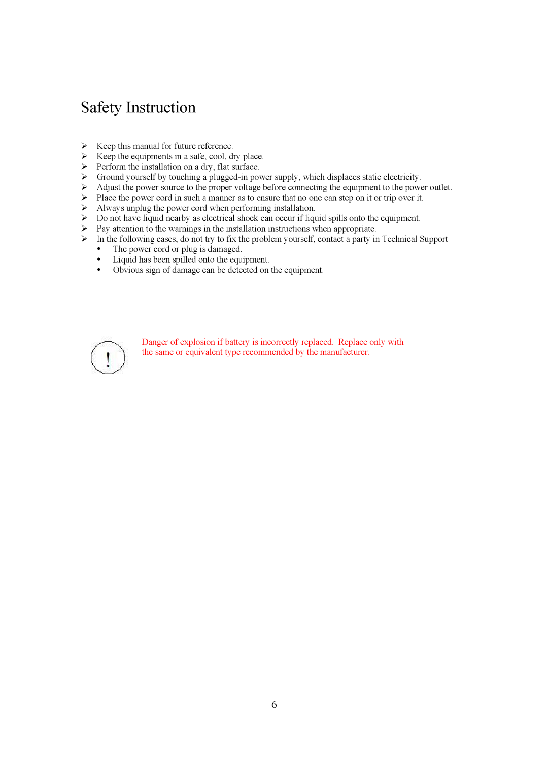 Intel LH500 user manual Safety Instruction 