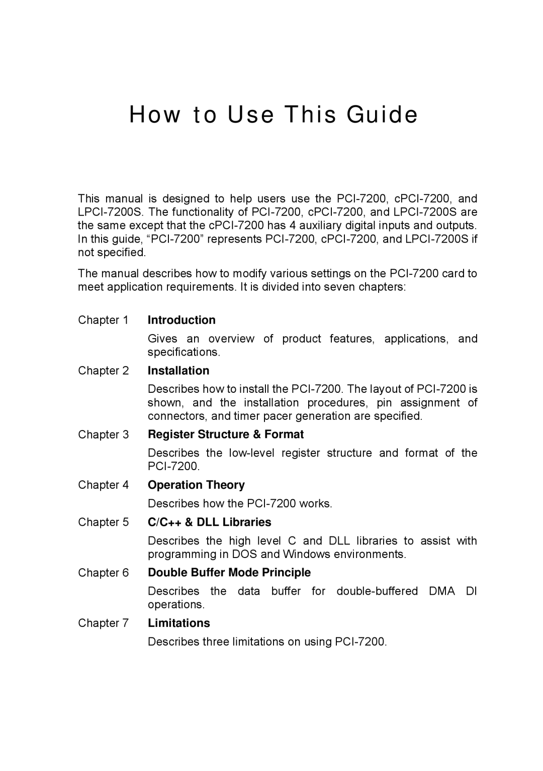 Intel LPCI-7200S manual How to Use This Guide 