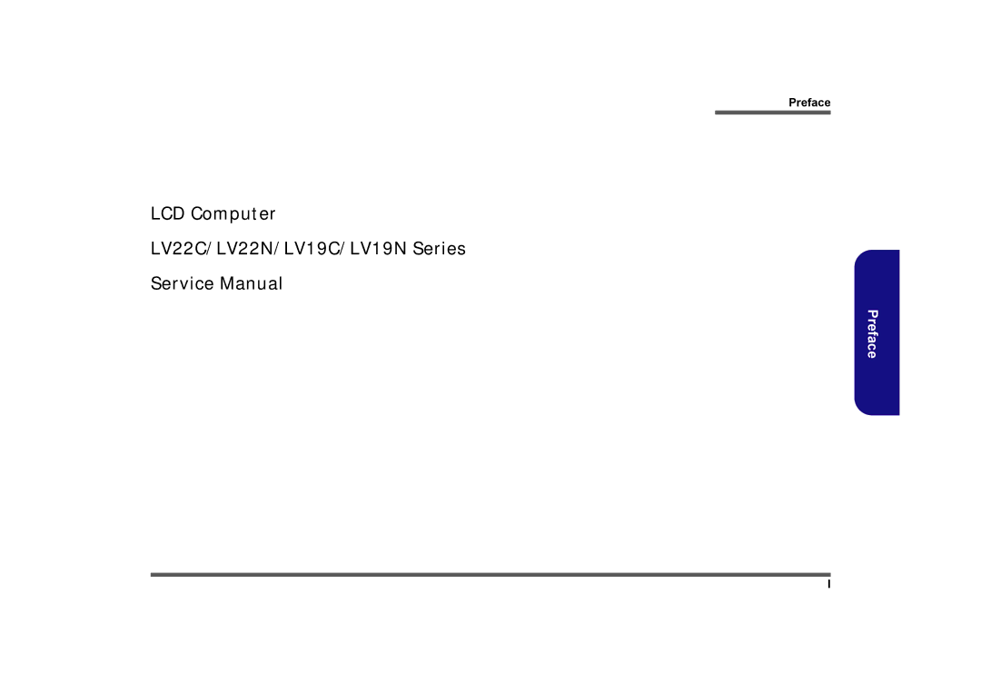 Intel LV22N Series, LV19C Series, LV22C Series manual LCD Computer LV22C/LV22N/LV19C/LV19N Series 