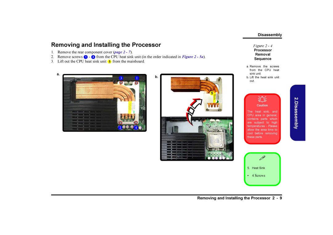 Intel LV19C Series, LV19N Series, LV22N Series manual Removing and Installing the Processor, Processor Removal Sequence 