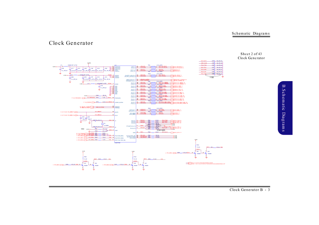 Intel LV19C Series, LV19N Series, LV22N Series, LV22C Series manual Sheet 2 Clock Generator 