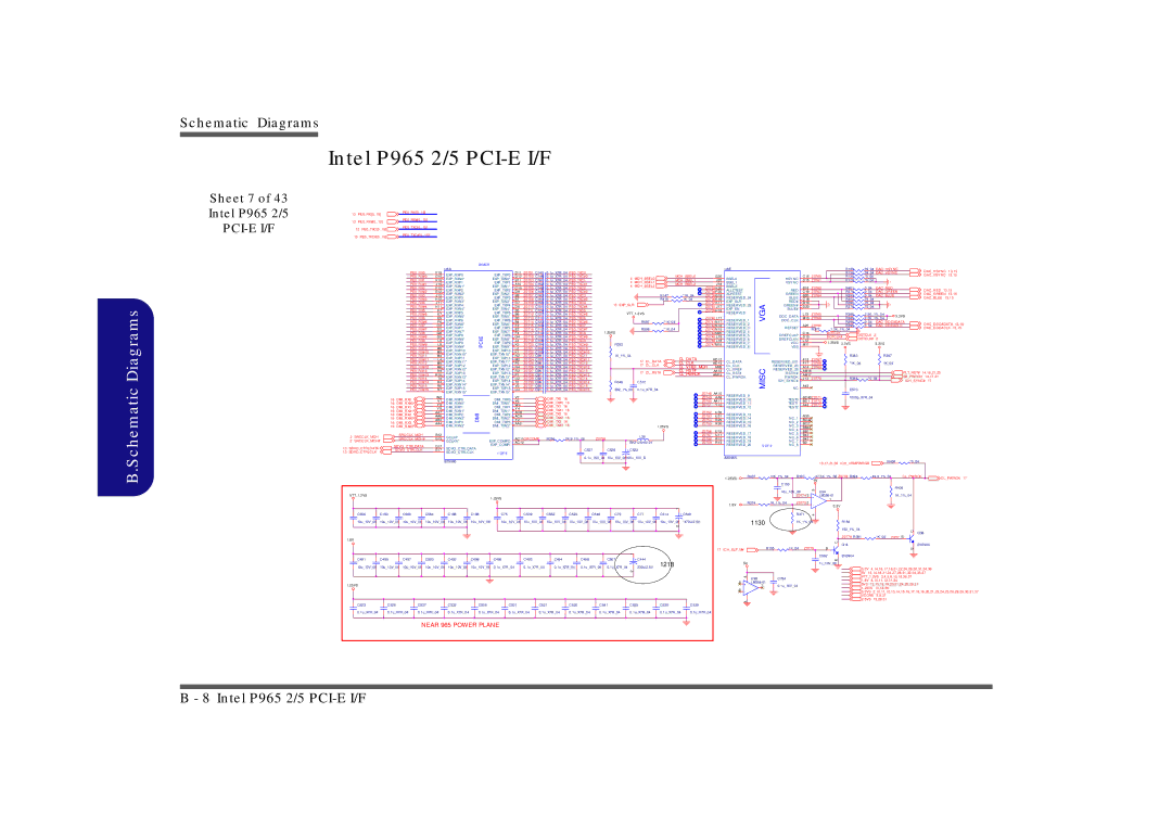 Intel LV19N Series, LV19C Series, LV22N Series, LV22C Series manual Intel P965 2/5 PCI-E I/F, Sheet 7 