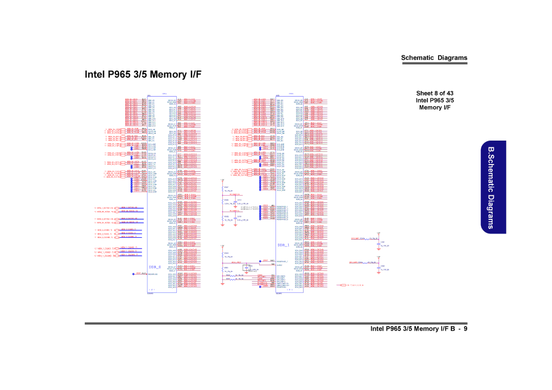 Intel LV22N Series, LV19C Series, LV19N Series, LV22C Series manual Sheet 8 Intel P965 3/5 Memory I/F 