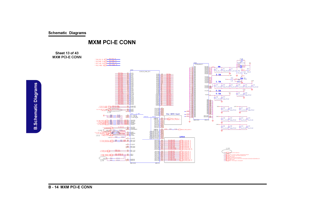 Intel LV22C Series, LV19C Series, LV19N Series, LV22N Series manual MXM PCI-E Conn, Sheet 13 