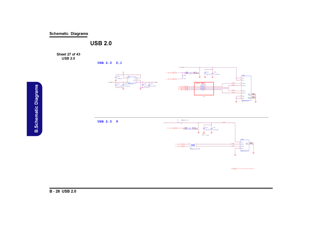 Intel LV19N Series, LV19C Series, LV22N Series, LV22C Series manual Usb, Sheet 27 USB, USBPN0 USBPP0 USBPN1 USBPP1 