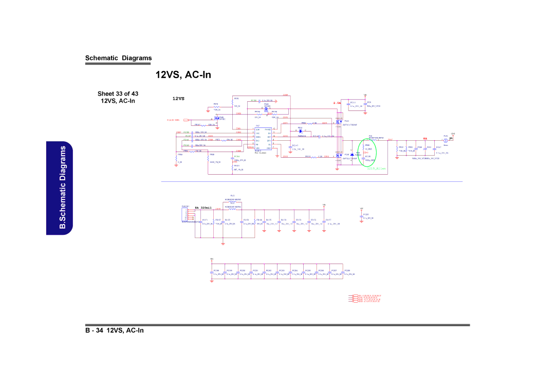 Intel LV22C Series, LV19C Series, LV19N Series, LV22N Series manual Sheet 33 12VS, AC-In 