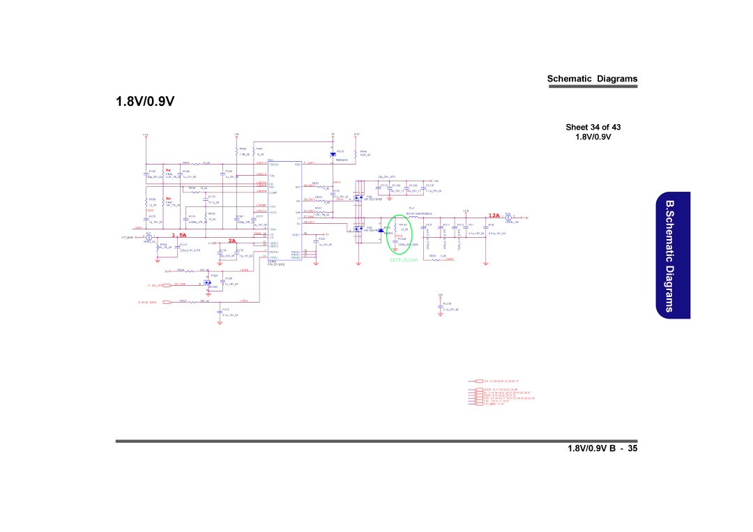 Intel LV19C Series, LV19N Series, LV22N Series, LV22C Series manual Sheet 34 8V/0.9V, VD DP1 