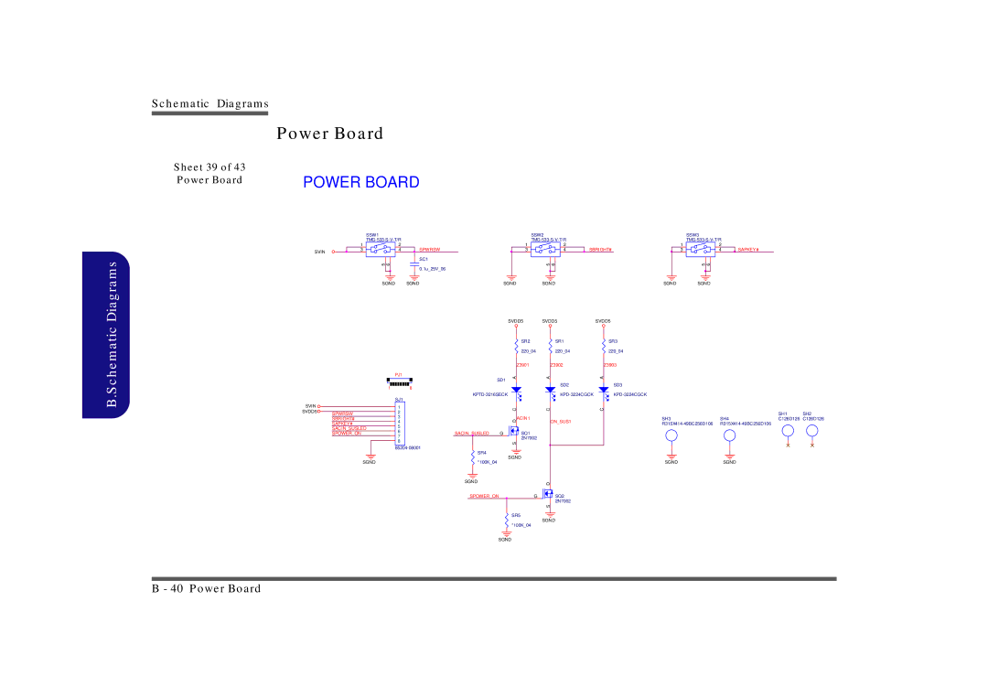 Intel LV19N Series, LV19C Series, LV22N Series, LV22C Series manual Power Board 