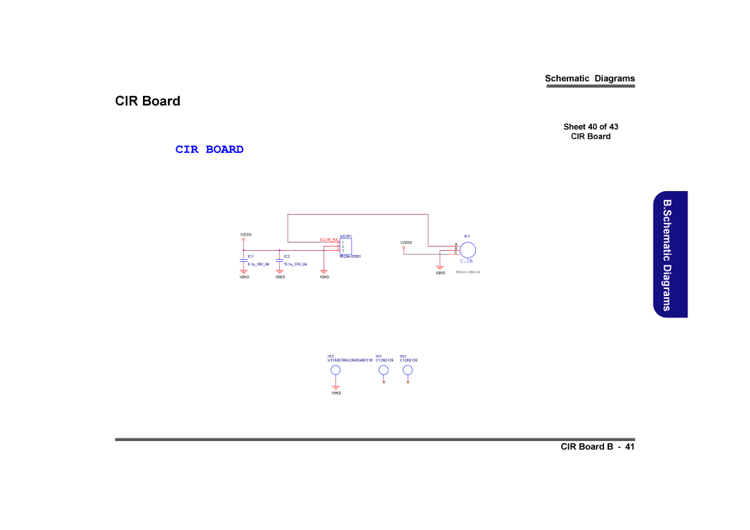 Intel LV22N Series, LV19C Series, LV19N Series, LV22C Series manual Sheet 40 CIR Board 