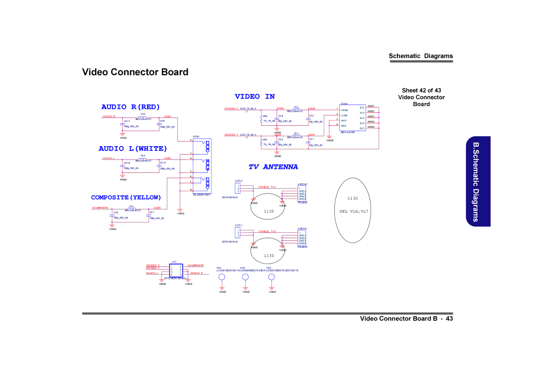 Intel LV19C Series, LV19N Series, LV22N Series, LV22C Series manual Video Connector Board, Vgnd, VJRCA1 