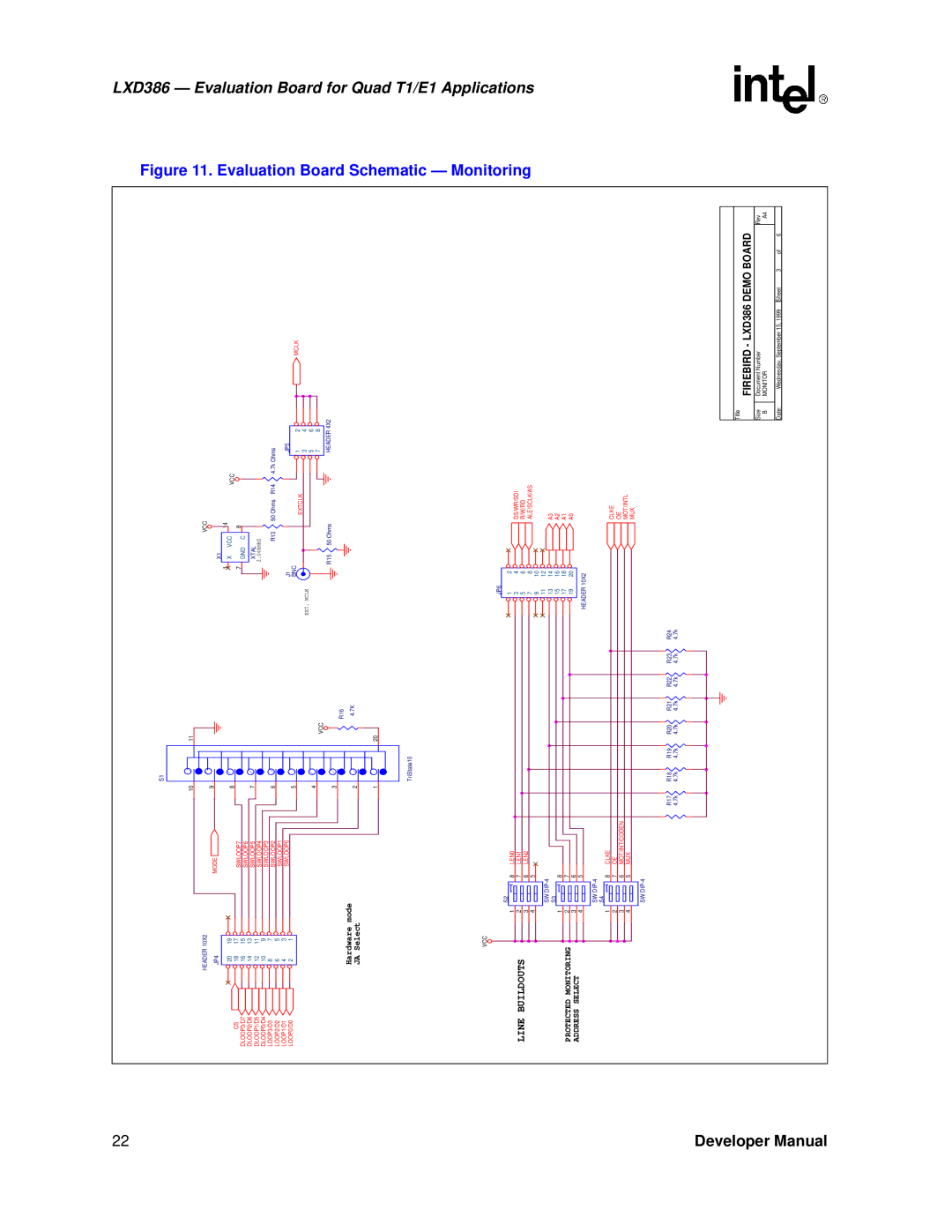 Intel LXD386 manual Evaluation Board 