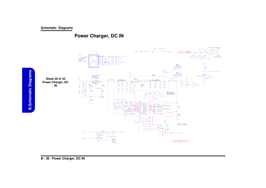 Intel M570TU B.Schematic Diagrams, B - 30 Power Charger, DC IN, Sheet 29 of Power Charger, DC IN, M5 70U co nne cto r 
