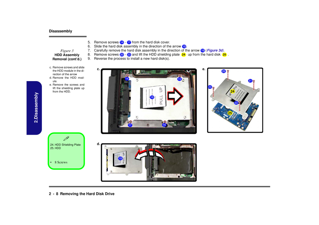 Intel M570TU manual HDD Assembly Removal cont’d 