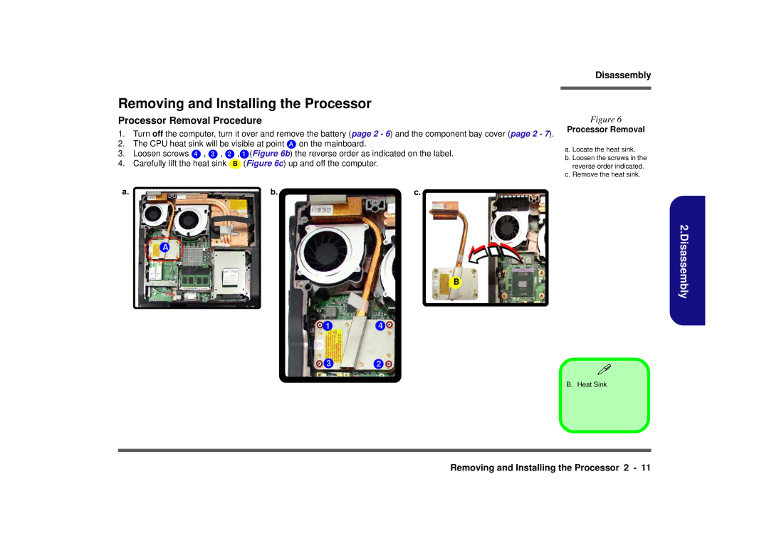 Intel M570TU manual Removing and Installing the Processor, Processor Removal 