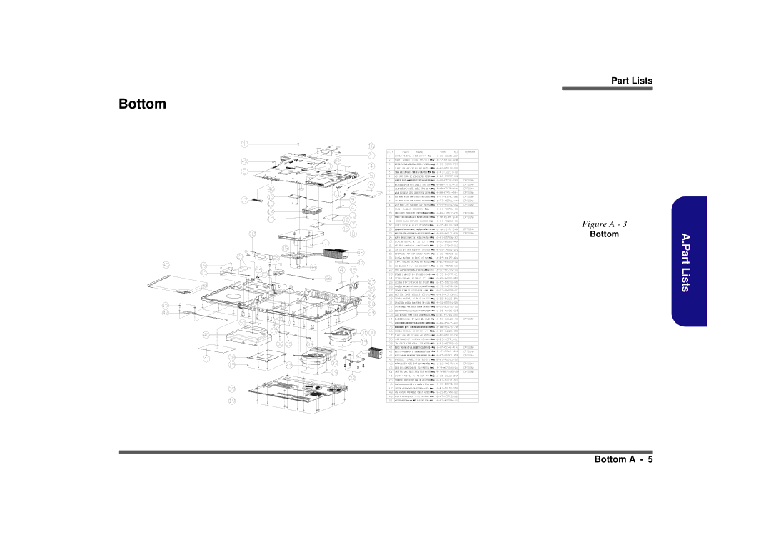 Intel M570TU manual Bottom 