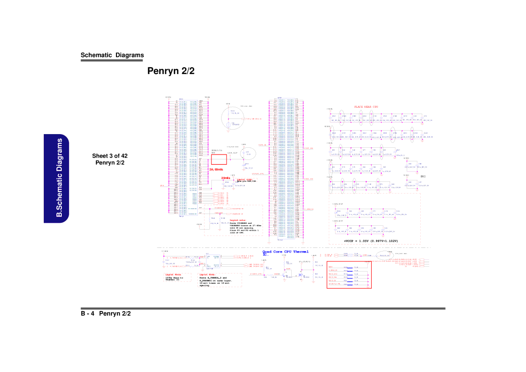 Intel M570TU manual Sheet 3 Penryn 2/2, Le R T, A T a, L K 