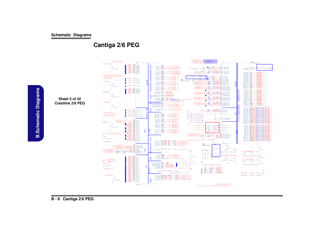 Intel M570TU manual Cantiga 2/6 PEG, Sheet 5 Crestline 2/6 PEG, R C O Mp, Lk D R E F 