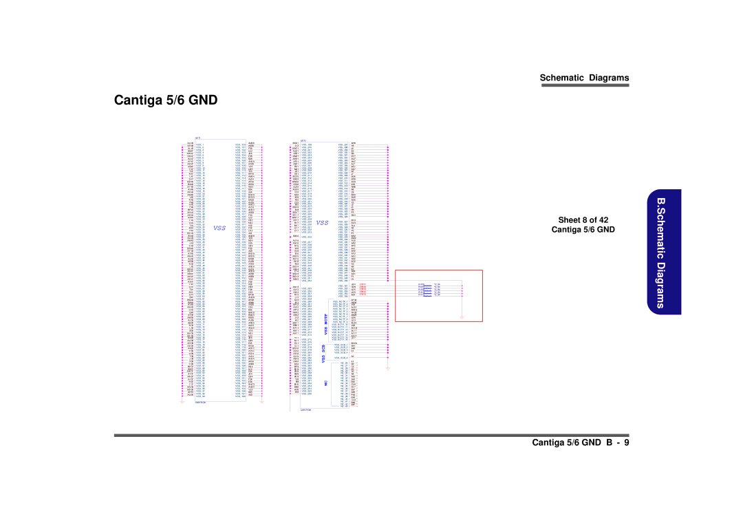 Intel M570TU manual Sheet 8 Cantiga 5/6 GND 