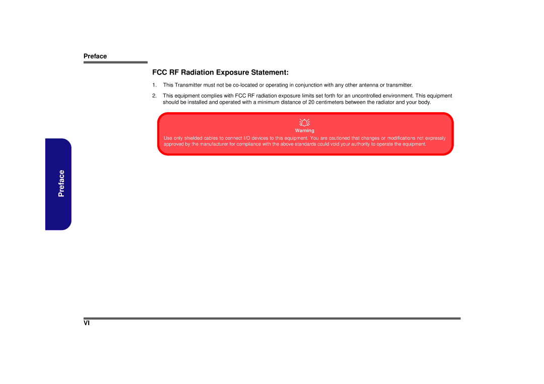 Intel M570TU manual FCC RF Radiation Exposure Statement 