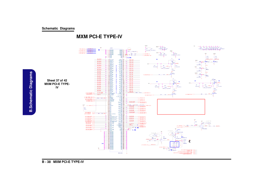 Intel M570TU manual Mxm Pci-E Type-Iv, Sheet 37 