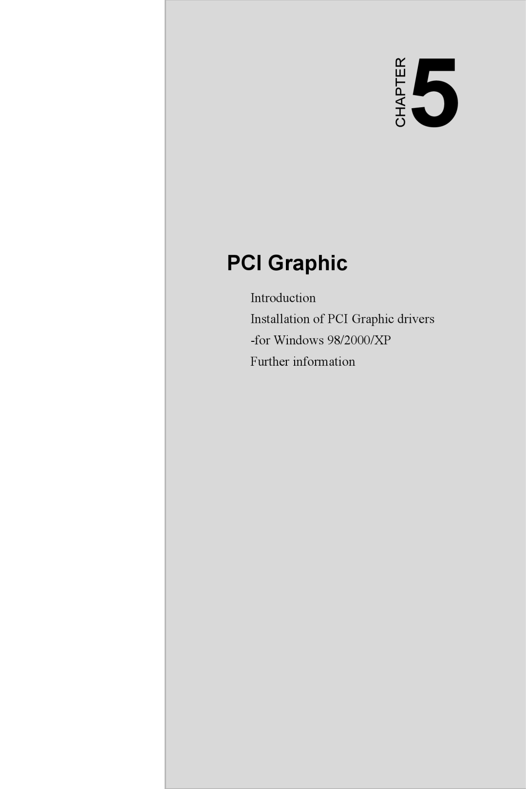 Intel M600 user manual PCI Graphic 