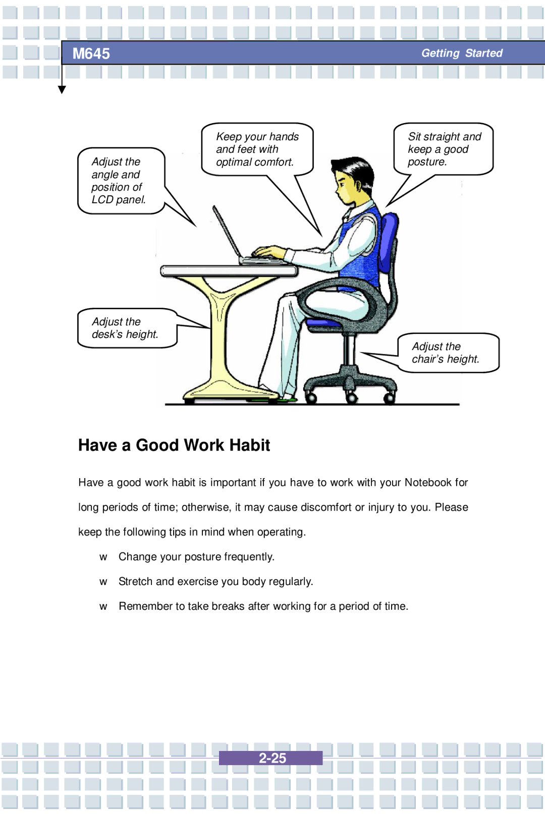 Intel G52-B1032X1, M645 Preface, MS-1032 manual Have a Good Work Habit 