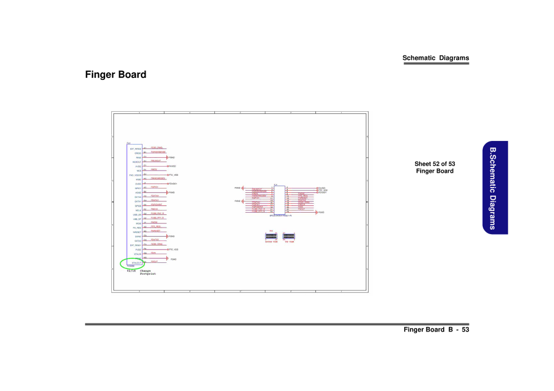 Intel M980NU manual Sheet 52 Finger Board 