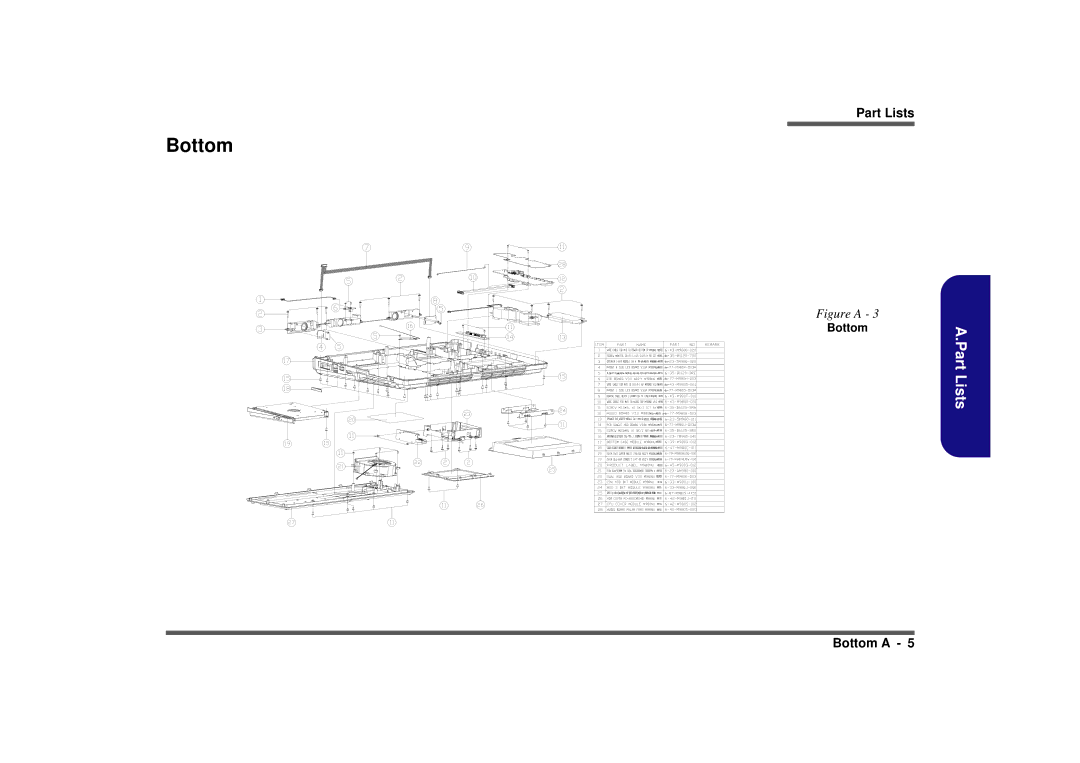 Intel M980NU manual Bottom 