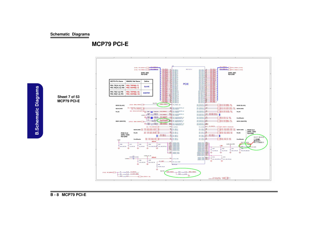 Intel M980NU manual MCP79 PCI-E, Sheet 7 