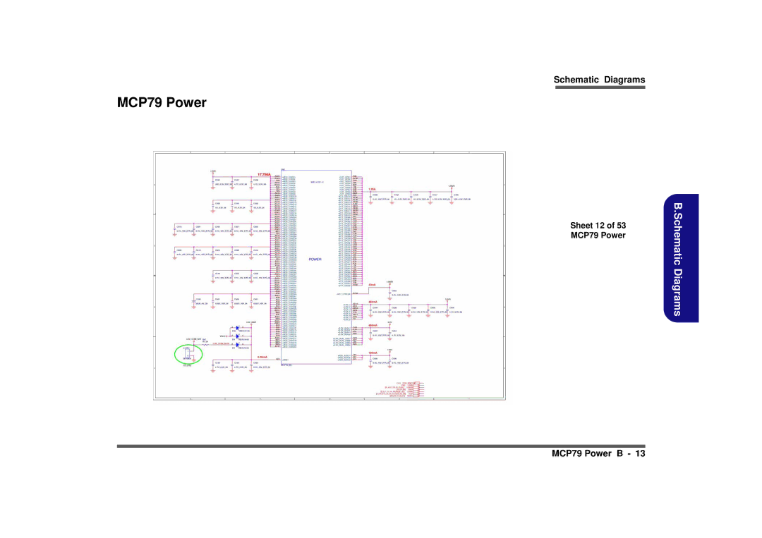 Intel M980NU manual Sheet 12 MCP79 Power 