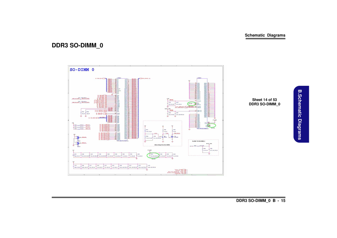 Intel M980NU manual DDR3 SO-DIMM0, Sheet 14 