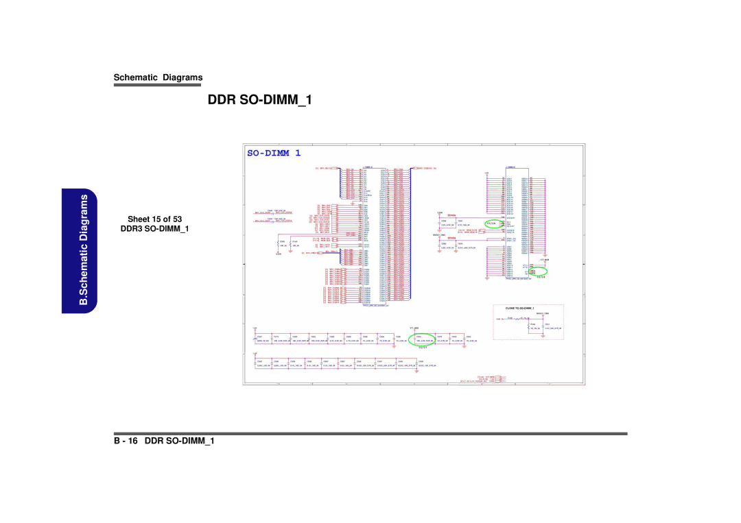 Intel M980NU manual DDR SO-DIMM1, Sheet 15 