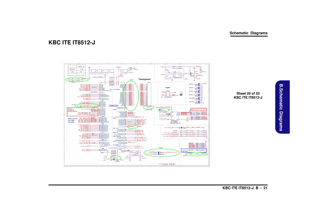 Intel M980NU manual KBC ITE IT8512-J, Sheet 20 