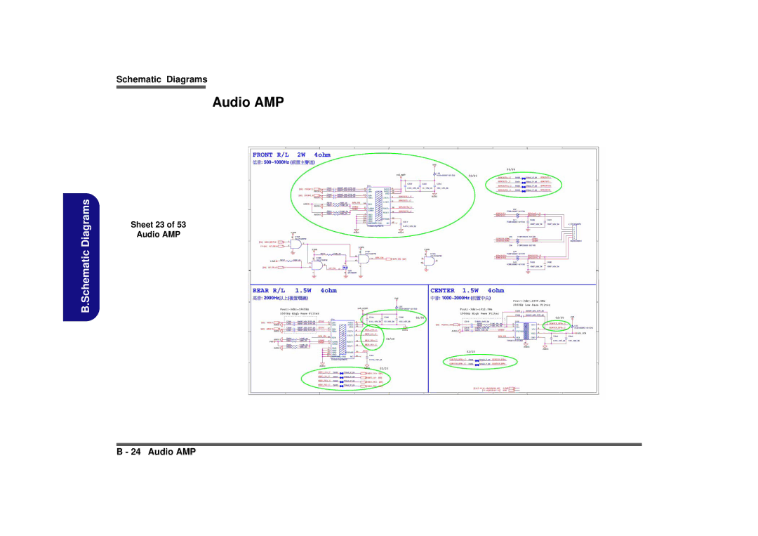 Intel M980NU manual Sheet 23 Audio AMP 