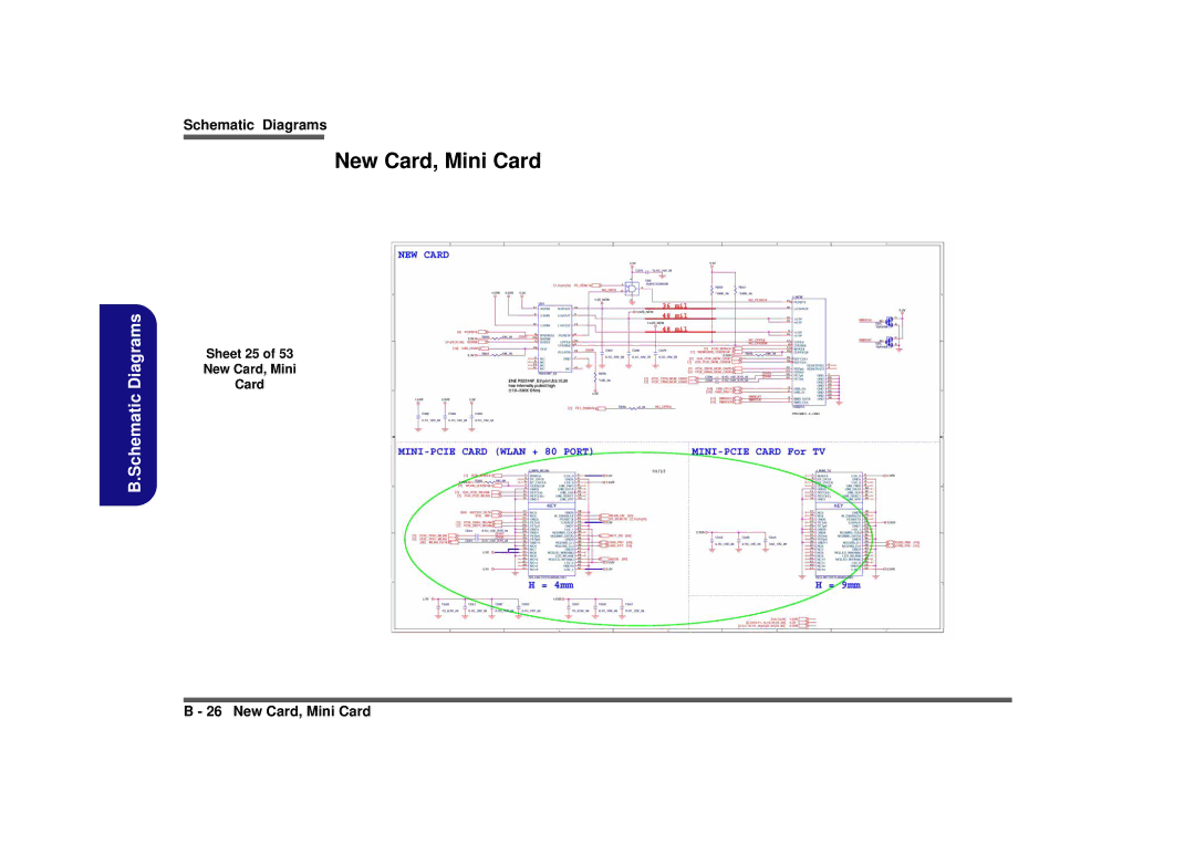 Intel M980NU manual New Card, Mini Card, Sheet 25 New Card, Mini 