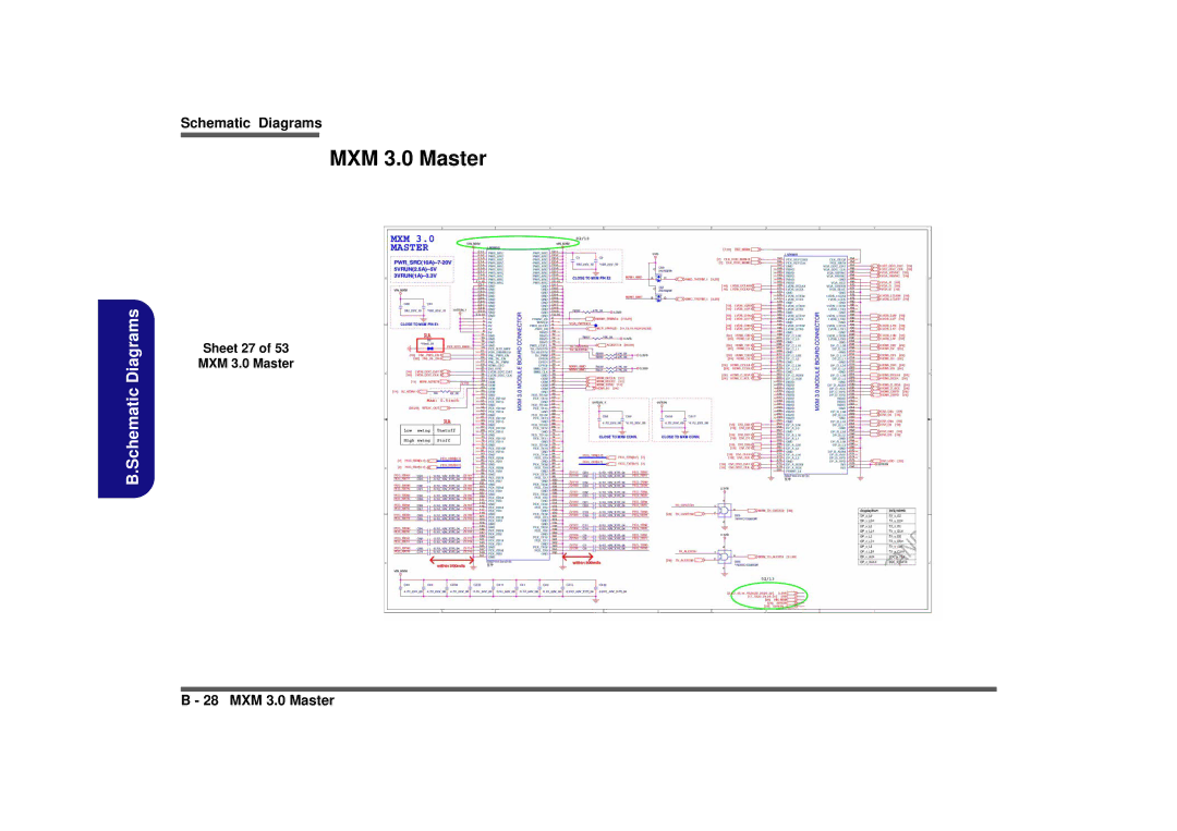 Intel M980NU manual Sheet 27 MXM 3.0 Master 